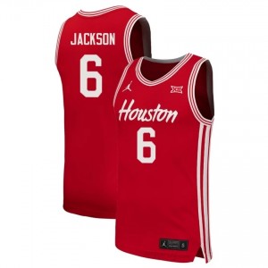 Bryce Jackson HOU Cougars #6 Red Men's Basketball Jersey | NCAA Fan Game Gear 50089812