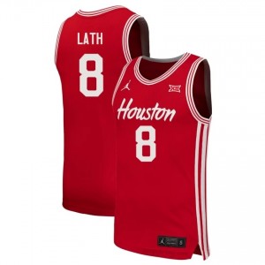 Cedric Lath HOU Cougars #8 Red Men's Basketball Jersey | NCAA Fan Game Gear 68859875