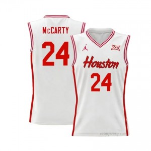 Chase McCarty #24 UH Cougars White Men's Basketball Jersey | NCAA Licensed Official Wear 32221929