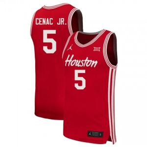 Chris Cenac Jr. HOU Cougars #5 Red Men's Basketball Jersey | NCAA Fan Game Gear 99007103