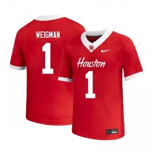 Cougars Conner Weigman #1 Red Men's Player Football Jersey | Premium Stitched Edition 18355202