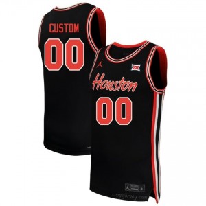 Houston Cougars Custom #00 Black Men's Basketball Jersey | NCAA Premium Quality Edition 61010341