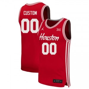 Custom HOU Cougars #00 Red Men's Basketball Jersey | NCAA Fan Game Gear 30365198