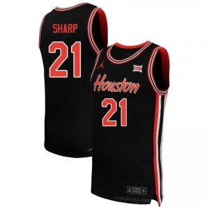 Houston Cougars Emanuel Sharp #21 Black Men's Basketball Jersey | NCAA Premium Quality Edition 79100386