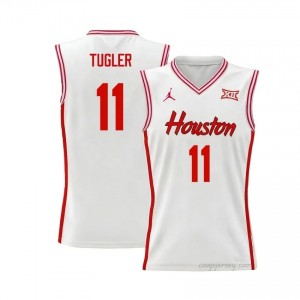 Joseph Tugler #11 UH Cougars White Men's Basketball Jersey | NCAA Licensed Official Wear 81185275