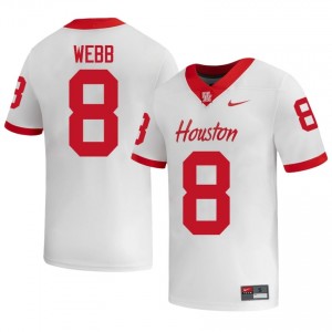 #8 Kentrell Webb UH Cougars White Men's University Football Jersey | Fan Exclusive Edition 40935705