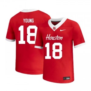 Cougars Koby Young #18 Red Men's High School Football Jersey | Premium Stitched Edition 52509475