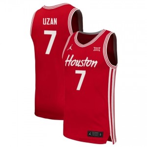 Milos Uzan HOU Cougars #7 Red Men's Basketball Jersey | NCAA Fan Game Gear 34427908