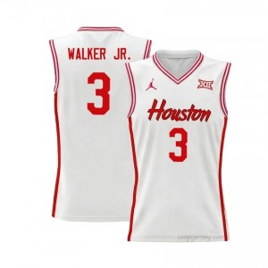 Ramon Walker Jr. #3 UH Cougars White Men's Basketball Jersey | NCAA Licensed Official Wear 41334245