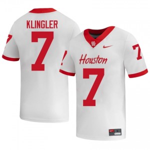 #7 David Klingler UH Cougars White Men's College Football Jersey | Fan Exclusive Edition 85745948