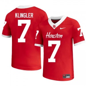 David Klingler #7 Red Houston Cougars University Football Jersey | Men's Premium Team Edition 46409956
