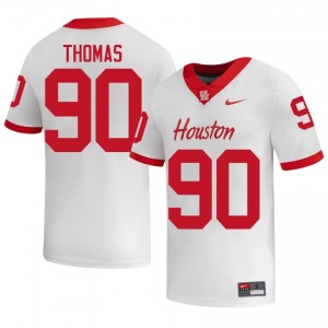 #90 De'Marion Thomas UH Cougars White Men's NCAA Football Jersey | Fan Exclusive Edition 19504862