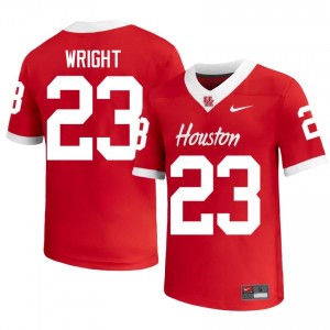 Elmo Wright #23 Red Houston Cougars High School Football Jersey | Men's Premium Team Edition 26866893