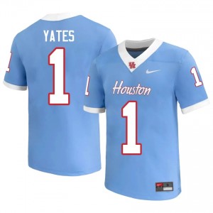 Houston Coogs Jaden Yates #1 Blue Men's Player Football Jersey | Premium Stitched Edition 12213361