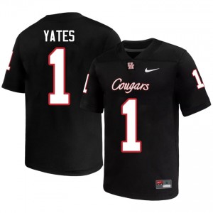 Jaden Yates #1 Black Houston Cougars High School Football Jersey | Men's Premium Team Edition 36453633