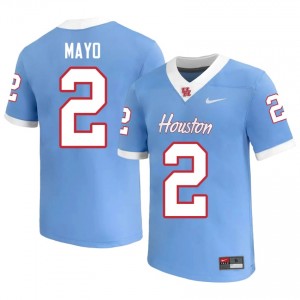 Houston Coogs Jalen Mayo #2 Blue Men's University Football Jersey | Premium Stitched Edition 64923698