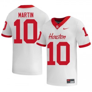 #10 Jaquise Martin UH Cougars White Men's University Football Jersey | Fan Exclusive Edition 60690289
