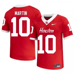 Jaquise Martin #10 Red Houston Cougars High School Football Jersey | Men's Premium Team Edition 12416285
