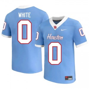 Houston Coogs Javion White #0 Blue Men's College Football Jersey | Premium Stitched Edition 74966214