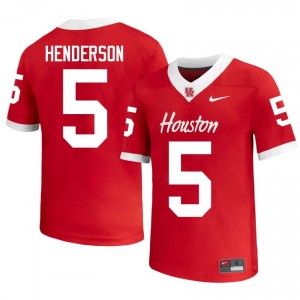 Keisean Henderson #5 Red Houston Cougars High School Football Jersey | Men's Premium Team Edition 39480454