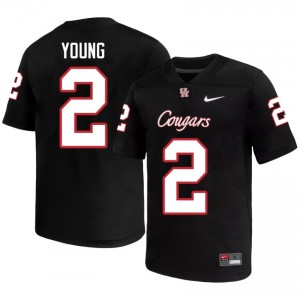 Koby Young #2 Black Houston Cougars Player Football Jersey | Men's Premium Team Edition 35646358