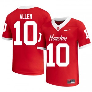Kyle Allen #10 Red Houston Cougars High School Football Jersey | Men's Premium Team Edition 80631268