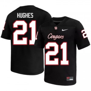 Makhi Hughes #21 Black Houston Cougars College Football Jersey | Men's Premium Team Edition 13532131
