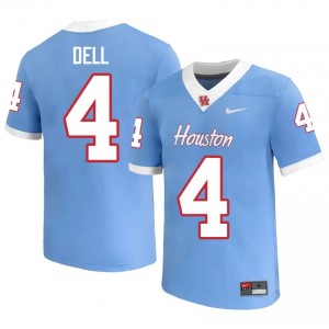 Houston Coogs Tank Dell #4 Blue Men's High School Football Jersey | Premium Stitched Edition 24048645