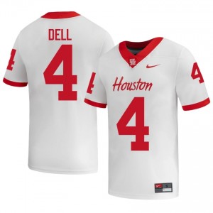 #4 Tank Dell UH Cougars White Men's Player Football Jersey | Fan Exclusive Edition 71269954