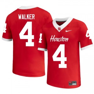 Trent Walker #4 Red Houston Cougars NCAA Football Jersey | Men's Premium Team Edition 12758094