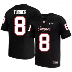 Tyson Turner #8 Black Houston Cougars College Football Jersey | Men's Premium Team Edition 99587811