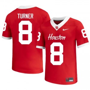 Tyson Turner #8 Red Houston Cougars Player Football Jersey | Men's Premium Team Edition 95643833