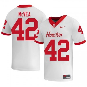 #42 Warren McVea UH Cougars White Men's NCAA Football Jersey | Fan Exclusive Edition 47830907