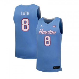 #8 Cedric Lath Cougars Blue Men's Basketball Player Jersey | Premium Replica Edition 24618116