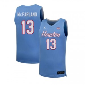 #13 Jacob McFarland Cougars Blue Men's Basketball NCAA Jersey | Premium Replica Edition 50585805