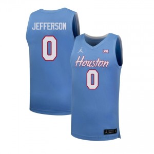 #0 Kordel Jefferson Cougars Blue Men's Basketball College Jersey | Premium Replica Edition 70304414