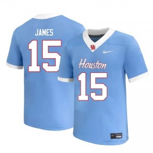 #15 Will James UH Cougars Blue Men's University Football Jersey | Fan Exclusive Edition 54125468