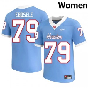 Alvin Ebosele #79 Blue Houston Cougars Player Football Jersey | Women's Premium Team Edition 60180323