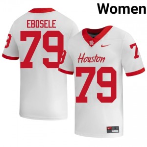 Houston Coogs Alvin Ebosele #79 White Women's NCAA Football Jersey | Premium Stitched Edition 34747768