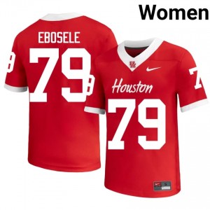 #79 Alvin Ebosele UH Cougars Red Women's College Football Jersey | Fan Exclusive Edition 88428369