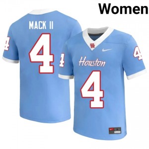 Brandon Mack II #4 Blue Houston Cougars High School Football Jersey | Women's Premium Team Edition 63722767