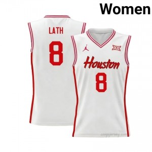 Cedric Lath #8 UH Cougars White Women's Basketball Jersey | NCAA Licensed Official Wear 70777544