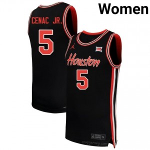 Houston Cougars Chris Cenac Jr. #5 Black Women's Basketball Jersey | NCAA Premium Quality Edition 49259545