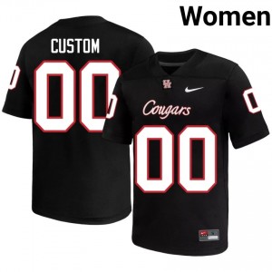 #00 Custom UH Cougars Black Women's NCAA Football Jersey | Fan Exclusive Edition 18555889