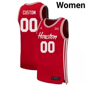 Custom HOU Cougars #00 Red Women's Basketball Jersey | NCAA Fan Game Gear 26261748