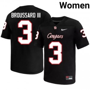 #3 Harvey Broussard III UH Cougars Black Women's High School Football Jersey | Fan Exclusive Edition 53893194