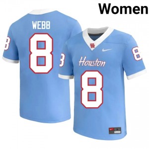 Kentrell Webb #8 Blue Houston Cougars University Football Jersey | Women's Premium Team Edition 54432077