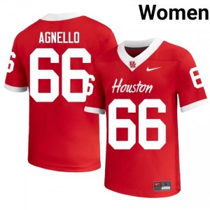 #66 McKenzie Agnello UH Cougars Red Women's High School Football Jersey | Fan Exclusive Edition 90341178