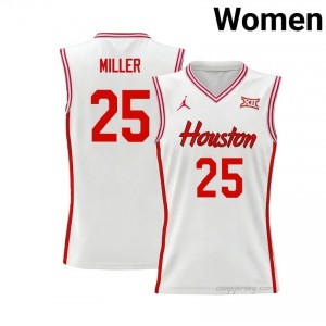 Mercy Miller #25 UH Cougars White Women's Basketball Jersey | NCAA Licensed Official Wear 22265710