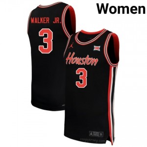 Houston Cougars Ramon Walker Jr. #3 Black Women's Basketball Jersey | NCAA Premium Quality Edition 72288303